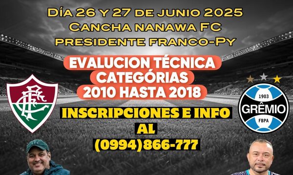 Observadores de Gremio y Fluminense verán a jugadores en Franco