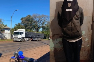 Chofer aprehendido y camión incautado tras misterioso hurto de mercaderías por G. 135 millones en Hohenau