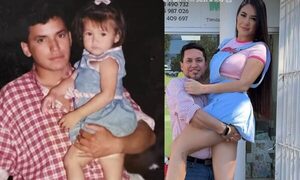 ¡Icónica! ¡Laurys Dyva recreó su foto de bebé con su papá!