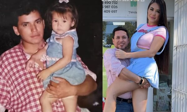 ¡Icónica! ¡Laurys Dyva recreó su foto de bebé con su papá!