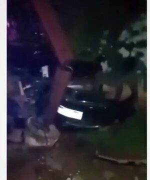 Chofer de plataforma fue herido con cuchillo por mondaha e impactó contra columna de ANDE