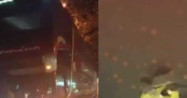La Nación / Desconocidos dispararon contra un bus de hinchas que regresaba de Brasil