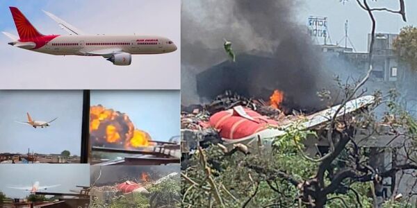 TRAGEDIA AÉREA EN LA INDIA AVIÓN COMERCIAL CON 242 PASAJEROS SE ESTRELLA CONTRA UN EDIFICIO
