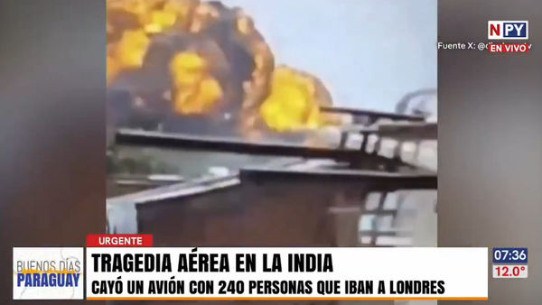 Tragedia aérea en India: Avión con más de 240 pasajeros se estrelló sobre un edificio