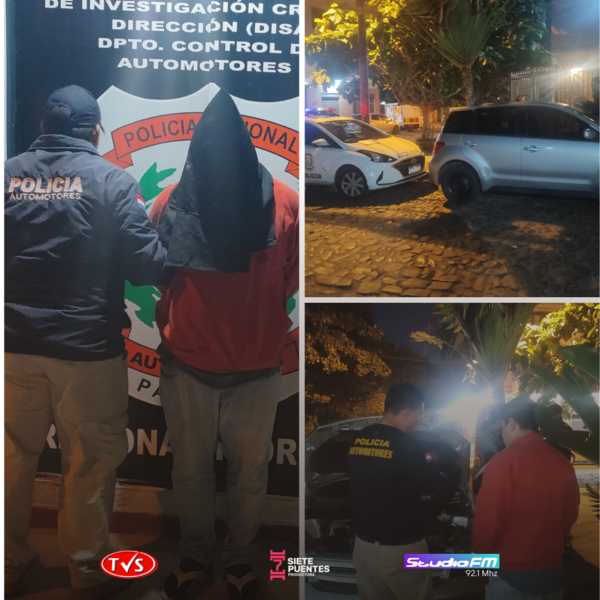 Recuperan vehículo robado en Asunción tras operativo policial - «TVS DIGITAL»