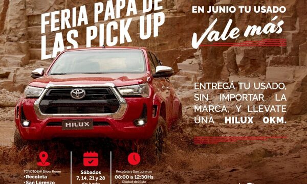 Feria Papá de las pick-ups de Toyota Py.