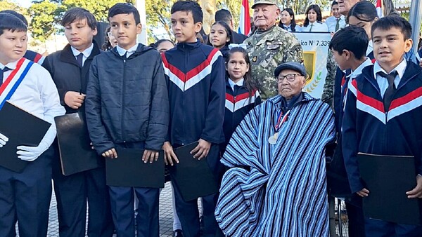 Excombatiente de 110 años recordó a caídos en la Guerra del Chaco