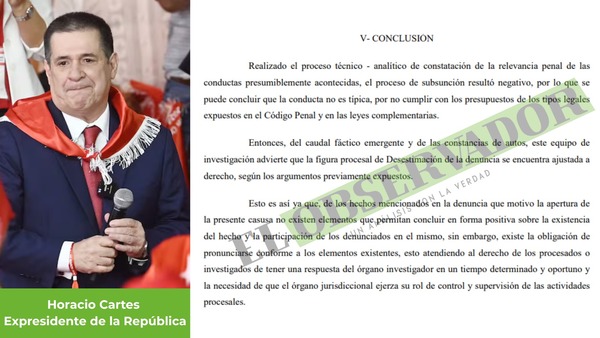 Fiscalía pide desestimar denuncia contra Horacio Cartes, por no hallar evidencias en su contra - El Observador