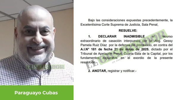 Sala Penal confirma que un Tribunal de la Capital deberá juzgar a Payo Cubas - El Observador