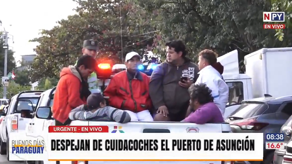 Unos 10 cuidacoches demorados tras despejes del Puerto de Asunción y alrededores