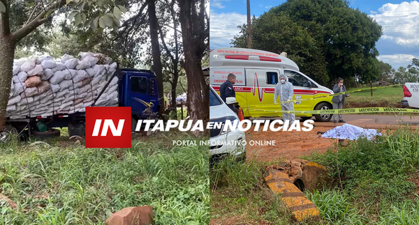 CAMIONERO FALLECIÓ TRAS SER ARROLLADO POR SU PROPIO VEHÍCULO