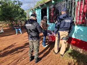 Allanan vivienda en Jesús: hallan armas y cartuchos en operativo contra el microtráfico