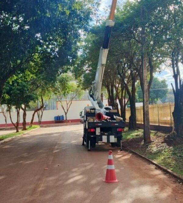 ANDE repara alumbrados en Cedrales