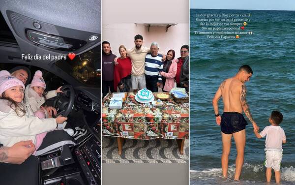 Albirrojos y “exs” estuvieron festejando a full el día del padre desde varios puntos del mundo