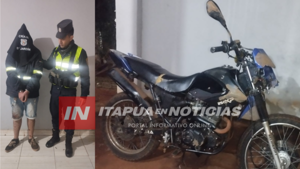 APREHENDEN A MOTOCICLISTA EN PRESUNTO ESTADO ETÍLICO EN CAMBYRETÁ