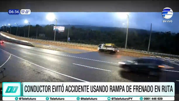 Nuevamente la rampa de frenado evita accidente en Pedrozo