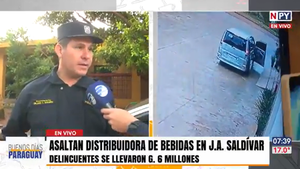 Delincuentes se alzaron con G. 6 millones tras asalto a distribuidora de bebidas