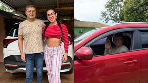 ¡Papá todo terreno! Rosy Alderete le regaló una camioneta a papi