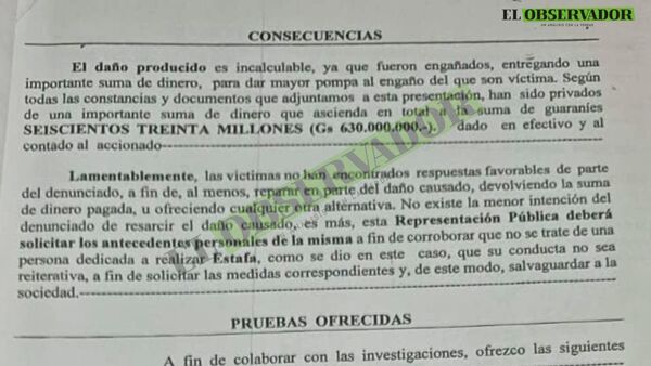 Denuncian inacción fiscal en causa por millonaria estafa a colonos alemanes en Caazapá - El Observador