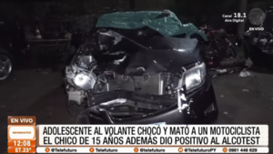 Tragedia en Ypacaraí: adolescente alcoholizado mata a motociclista
