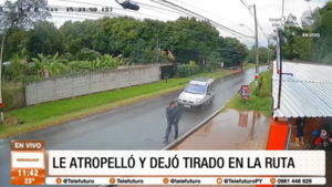 Lo atropelló y dejó tirado en la ruta
