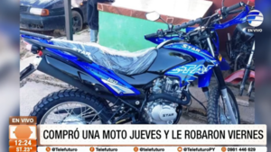 Compró una moto el jueves y le robaron el viernes