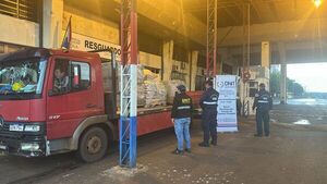 Incautan camión con artículos sanitarios en operativo sobre Ruta PY06