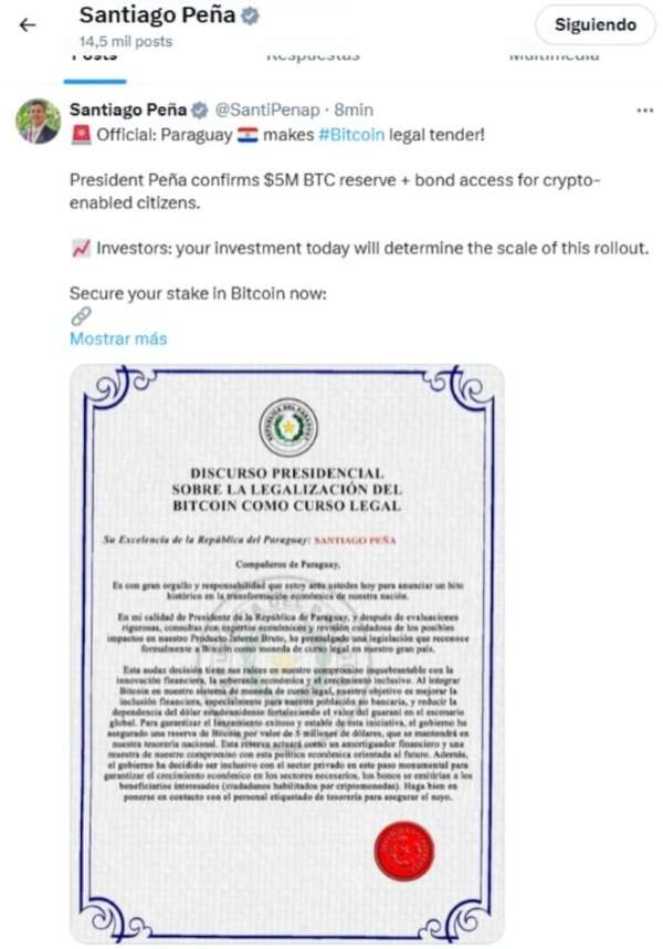 Hackeo de cuenta de presidente Santiago Peña fue por “impericia” de community manager, considera ciberexperto - A La Gran 7-30 - ABC Color