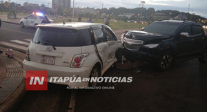 APARATOSO ACCIDENTE DE TRÁNSITO EN ENCARNACIÓN SOBRE LA AV. MARISCAL LÓPEZ