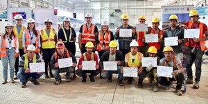 Certifican a albañiles que construyen Centro Acuático Olímpico para los Juegos Panamericanos Junior 2025 - .::Agencia IP::.