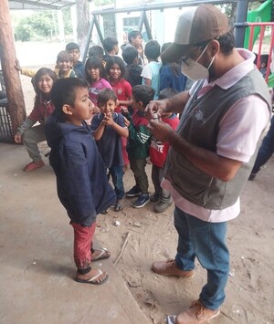 Programa Hambre Cero: realizan desparasitación en comunidad indígena Punta Tiogai - .::Agencia IP::.