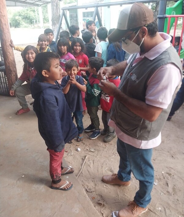 Programa Hambre Cero: realizan desparasitación en comunidad indígena Punta Tiogai - .::Agencia IP::.