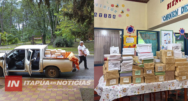 ESTUDIANTES DE CARMEN DEL PNÁ. RECIBEN LIBROS Y CUADERNOS