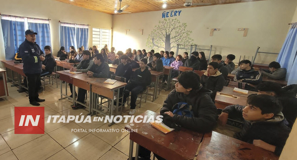 SE REALIZAN CHARLAS SOBRE EDUCACIÓN VIAL EN LAS ESCUELAS DE CAMBYRETÁ