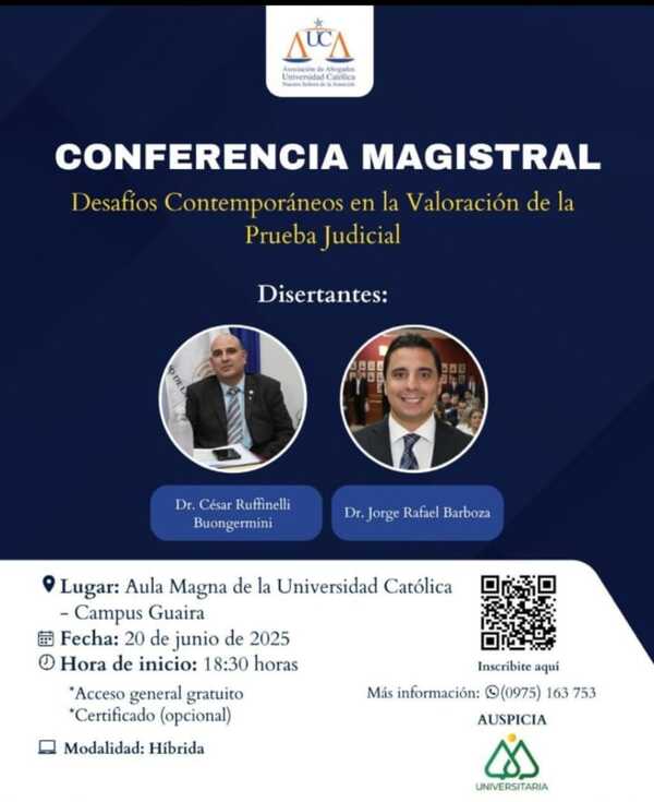 Invitan a conferencia magistral en Campus Guairá - Portal Digital Cáritas Universidad Católica