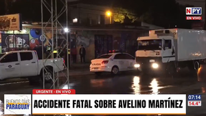 Motodelivery falleció tras impacto frontal con un camión sobre Avelino Martínez