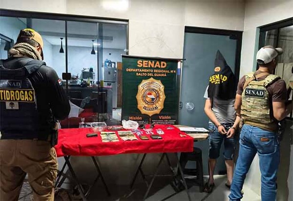Desmantelan punto de distribución de drogas en Saltos del Guairá | DIARIO PRIMERA PLANA
