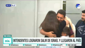 Intendentes lograron salir de Israel y llegaron al país