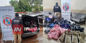 INCAUTAN VEHÍCULO Y MERCADERÍAS PRESUMIBLEMENTE FALSIFICADAS EN ENCARNACIÓN