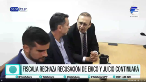 Fiscalía rechaza recusación de Erico Galeano y juicio continuará