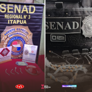 Operativo Antidrogas en Cambyreta: SENAD Incauta Crack y Evidencias en Allanamiento - «TVS DIGITAL»