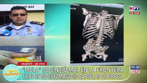 Cae “mula” con 50 cápsulas de droga en su estómago