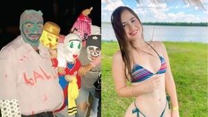 Modelo trepó yvyra sỹi de 5 metros vestida de kamba