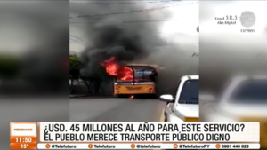 ¿USD 45 millones al año para este servicio de transporte público?