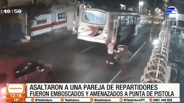 Asaltaron a una pareja de repartidores en Asunción