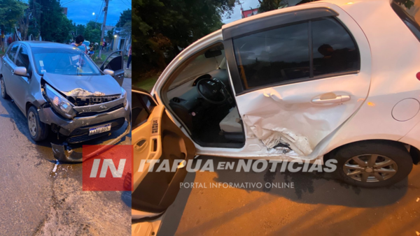 MUJER RESULTÓ HERIDA TRAS COLISIÓN DE VEHÍCULOS EN ENCARNACIÓN