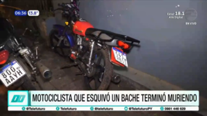 Motociclista que esquivó un bache terminó muriendo