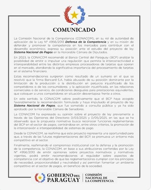 Conacom expresa su posición ante el estudio del proyecto de ley Sistema Nacional de Pagos - .::Agencia IP::.