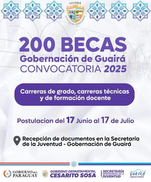 Llaman a los interesados en las becas de la gobernación