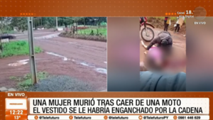 Mujer fallece tras caer de motocicleta en Minga Guazú